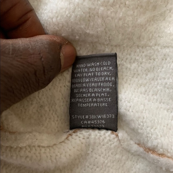 Suzy sheer size medium acrylic/ elastane neutral cropped cardigan. - Picture 6 of 7